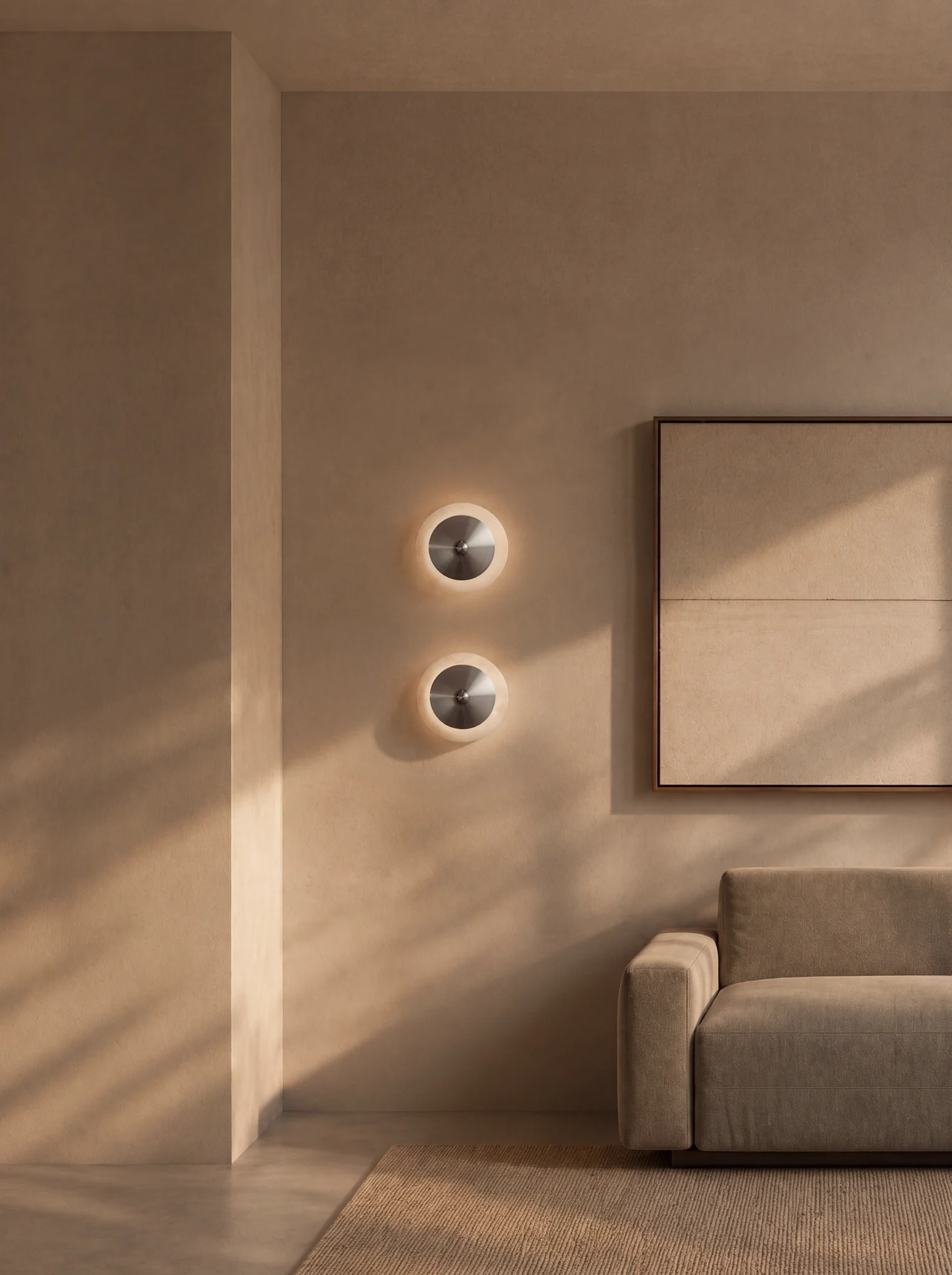 Luminarias de pared FASE cuerpo de ónix y