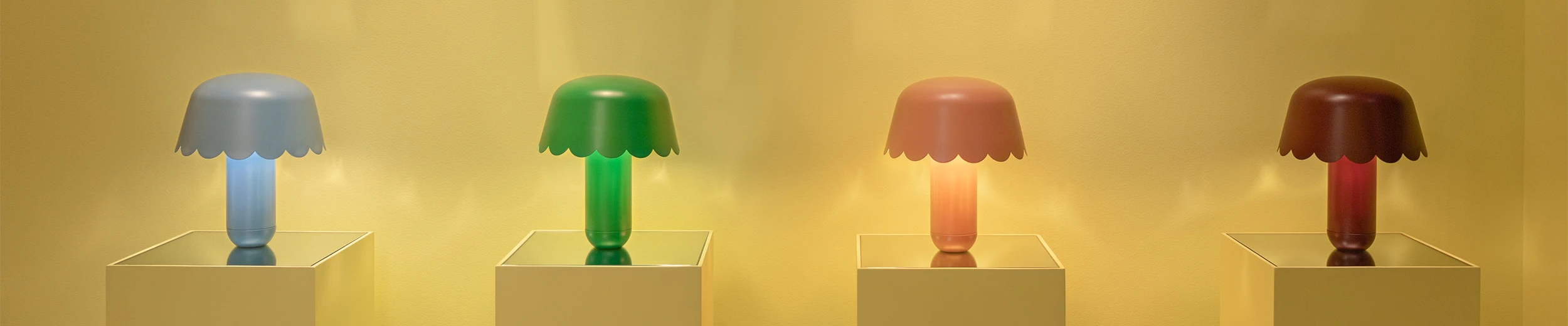 The soft, elegant curves are inspired by the Buna Shimeji mushroom.