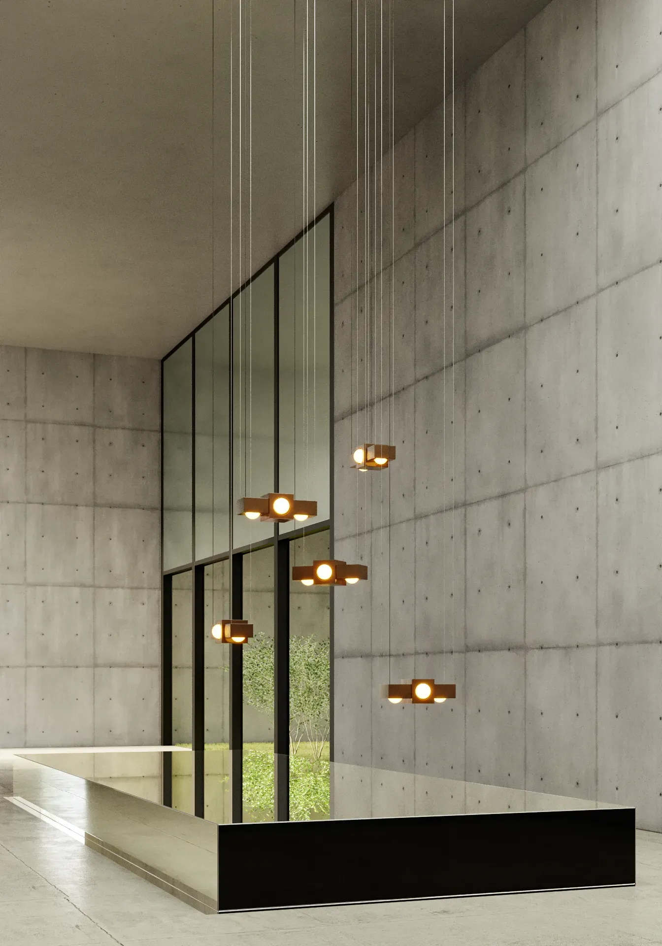 Core 40 electro-painted metal pendant designed by Bandido