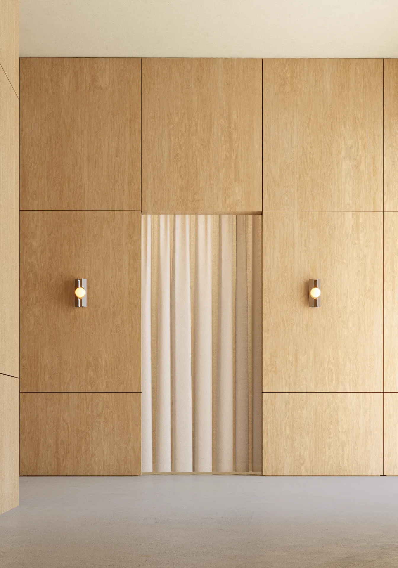FLUX steel and glass diffuser wall lamps designed by Bandido in Mexico
