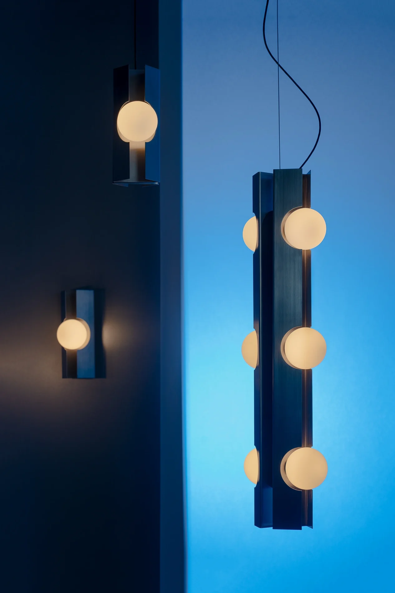 Colección de luminarias FLUX parte del capítulo NOVA de Bandidio Studio