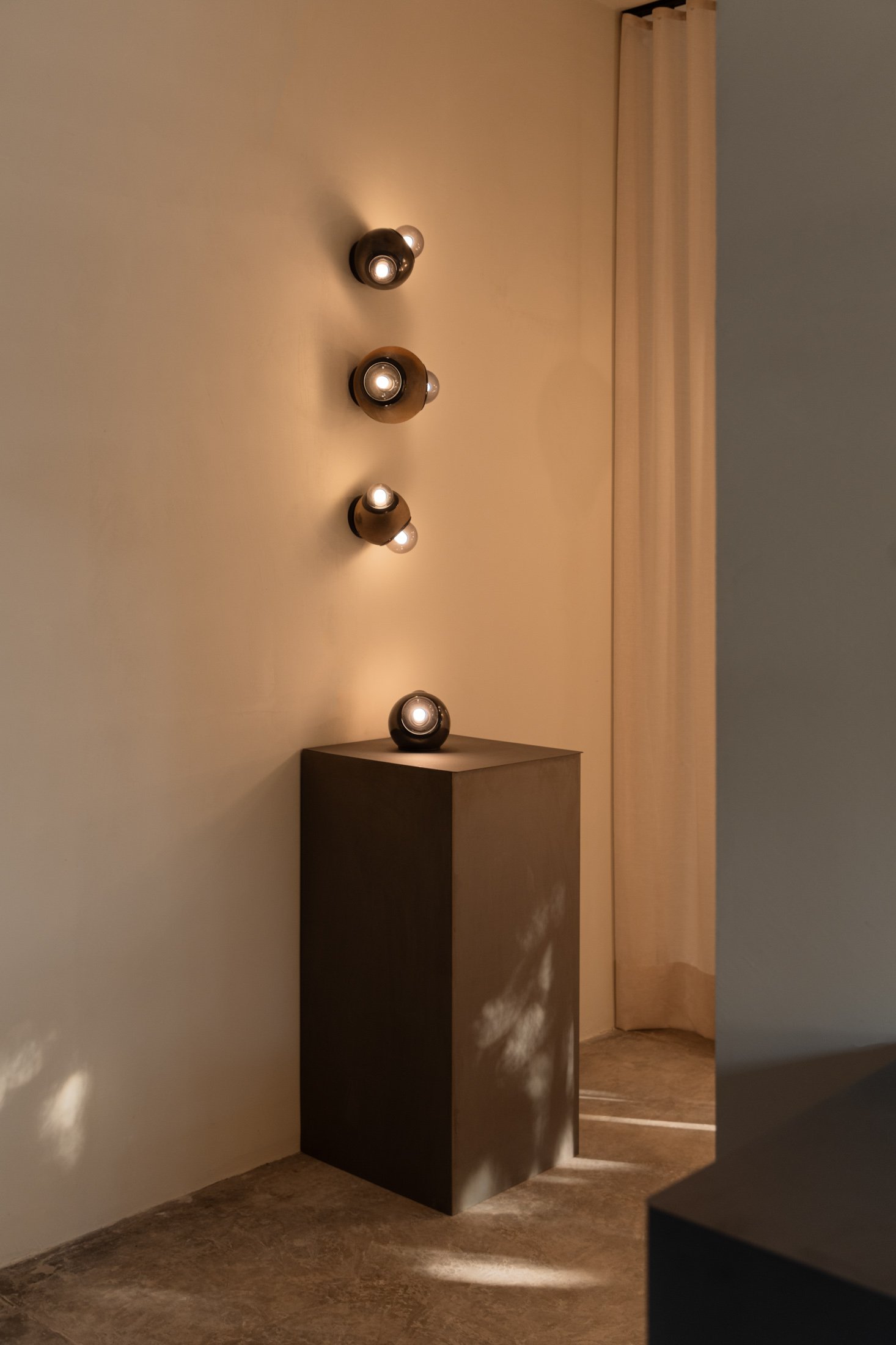 HUMO clay lighting collection, designed by Bandido Studio, on display in Mexico City 2024