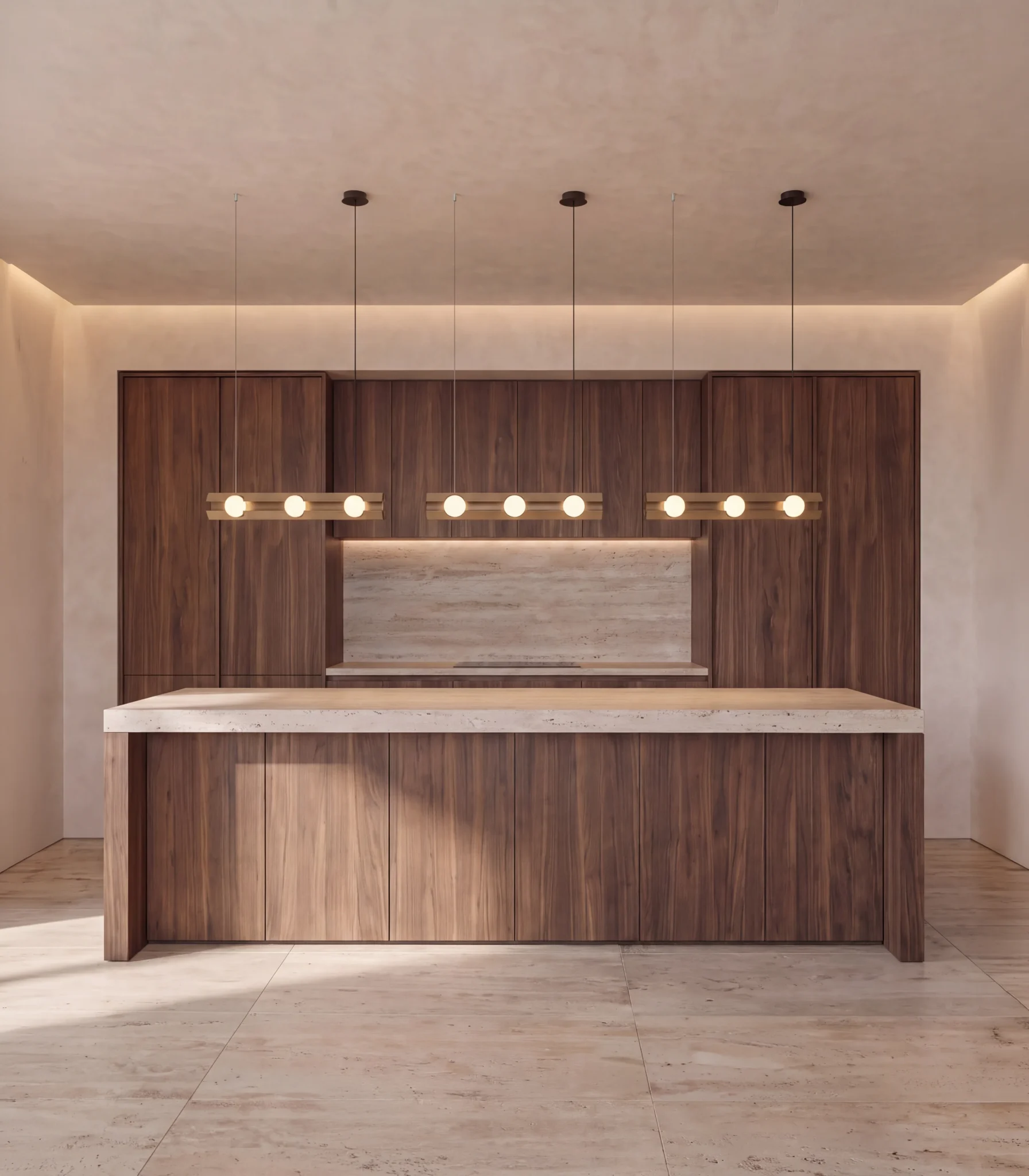 Diseño de lámparas colgantes para cocina FLUX, cuerpo de acero con acabado de pátina color bronce, nuevos acabados Bandido Studio 2026